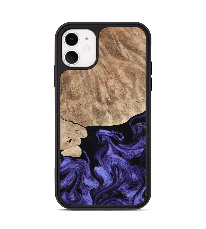 iPhone 11 Wood Phone Case - Fannie (Purple, 808482)