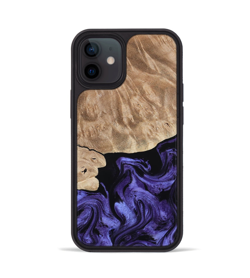 iPhone 12 Wood Phone Case - Fannie (Purple, 808482)