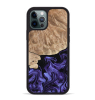 iPhone 12 Pro Max Wood Phone Case - Fannie (Purple, 808482)