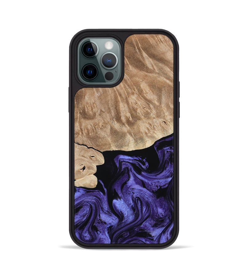 iPhone 12 Pro Wood Phone Case - Fannie (Purple, 808482)