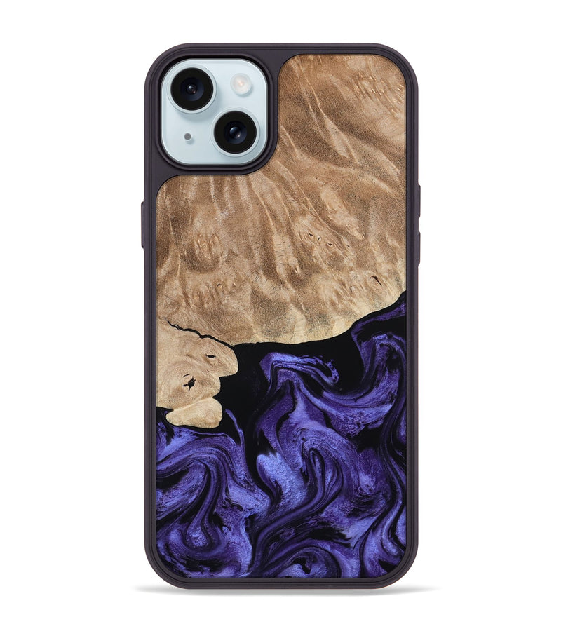 iPhone 15 Plus Wood Phone Case - Fannie (Purple, 808482)