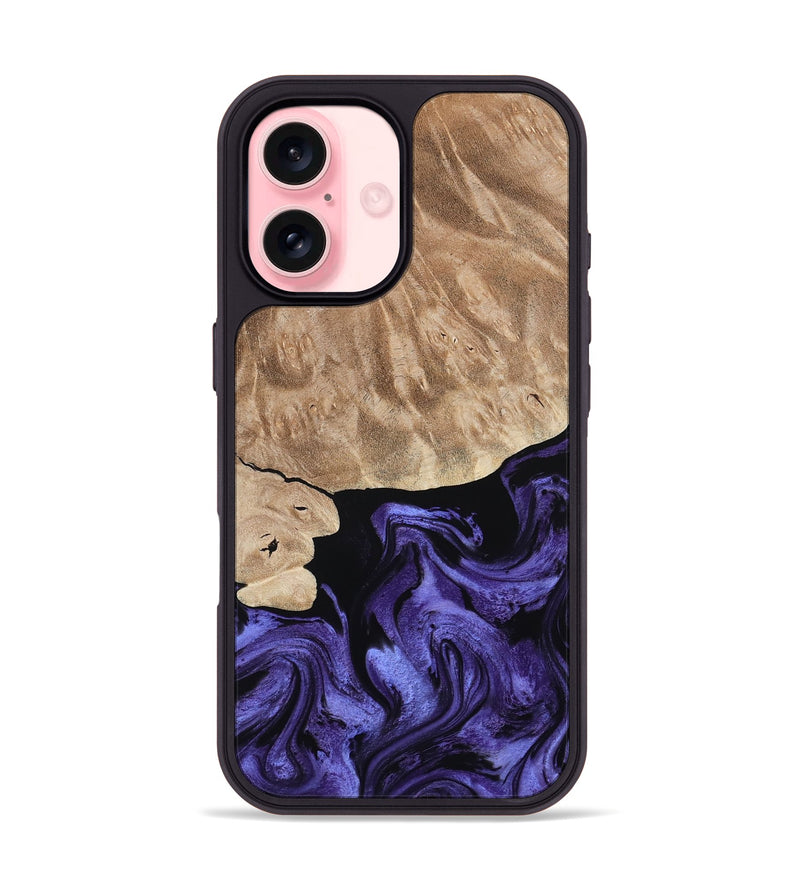 iPhone 16 Wood Phone Case - Fannie (Purple, 808482)