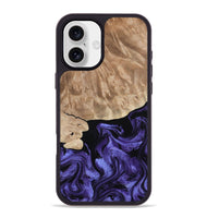 iPhone 16 Plus Wood Phone Case - Fannie (Purple, 808482)