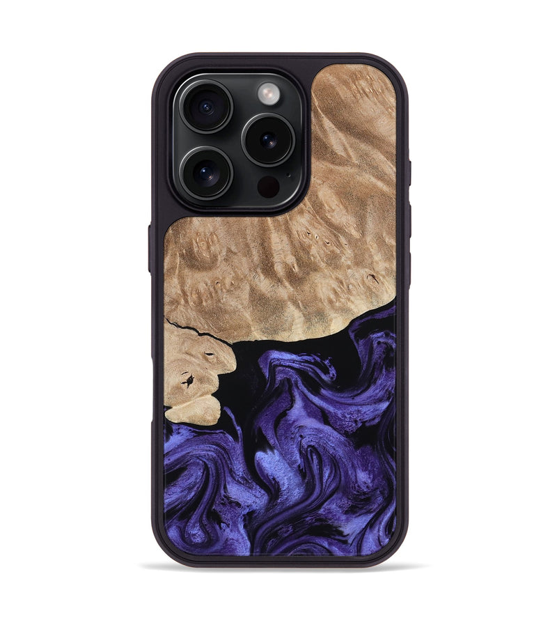 iPhone 16 Pro Wood Phone Case - Fannie (Purple, 808482)