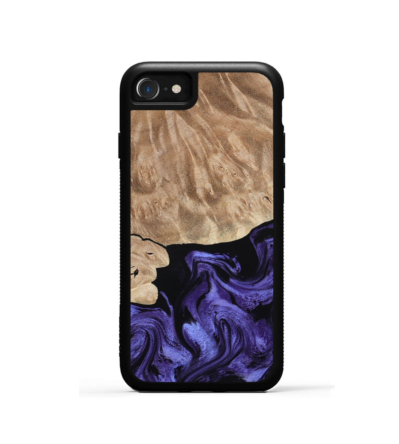 iPhone SE Wood Phone Case - Fannie (Purple, 808482)