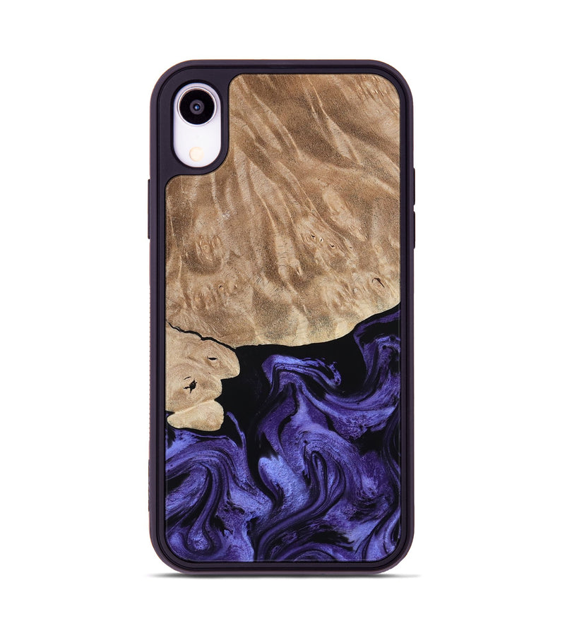 iPhone Xr Wood Phone Case - Fannie (Purple, 808482)