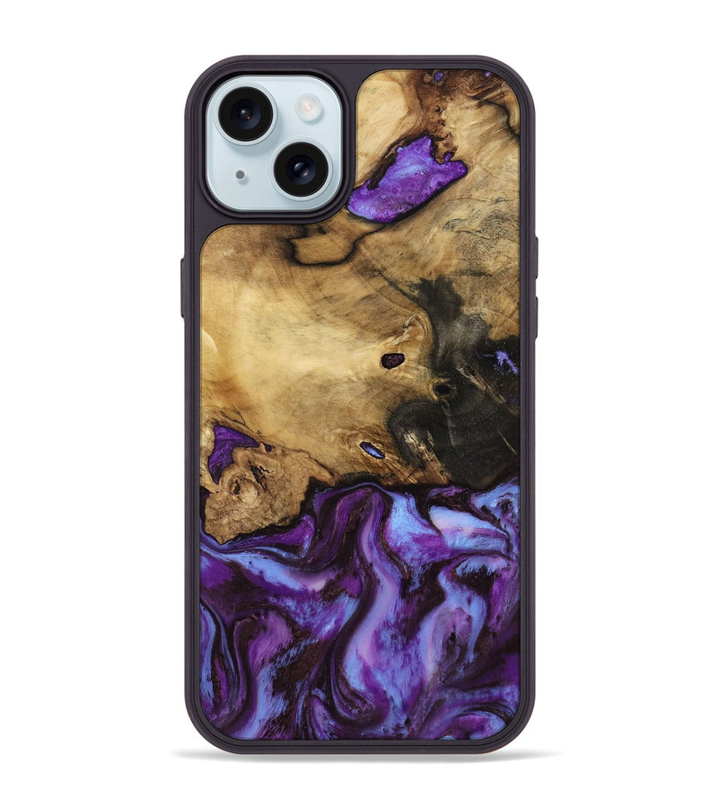iPhone 15 Plus Wood Phone Case - Maia (Purple, 808483)