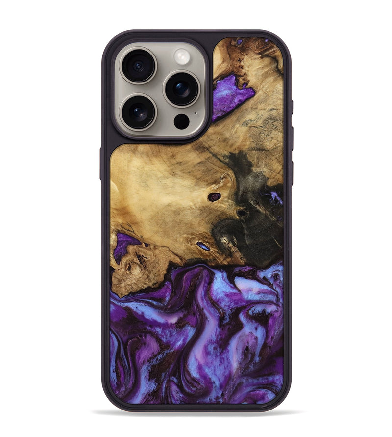 iPhone 15 Pro Max Wood Phone Case - Maia (Purple, 808483)