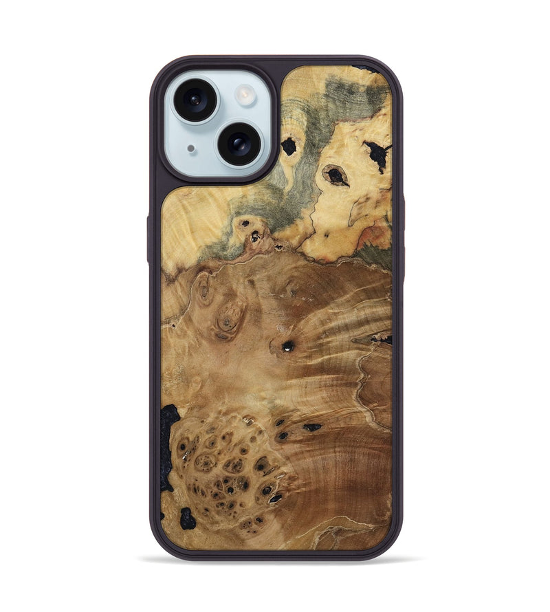 iPhone 15 Wood Phone Case - Birdie (Wood Burl, 808491)