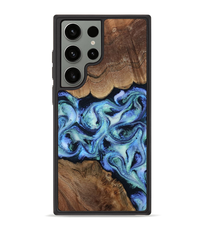 Galaxy S23 Ultra Wood Phone Case - Dariana (Blue, 808495)