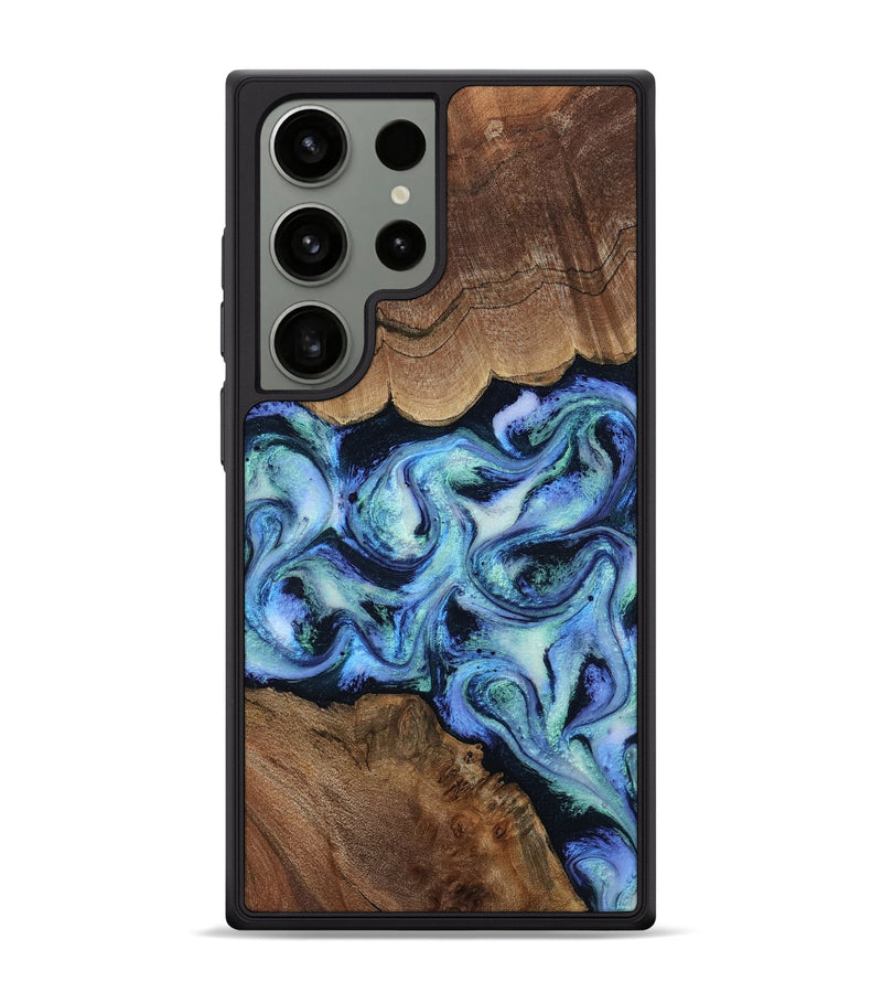 Galaxy S24 Ultra Wood Phone Case - Dariana (Blue, 808495)
