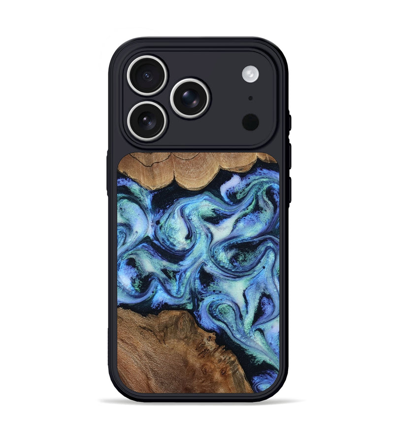 iPhone 17 Pro Wood Phone Case - Dariana (Blue, 808495)