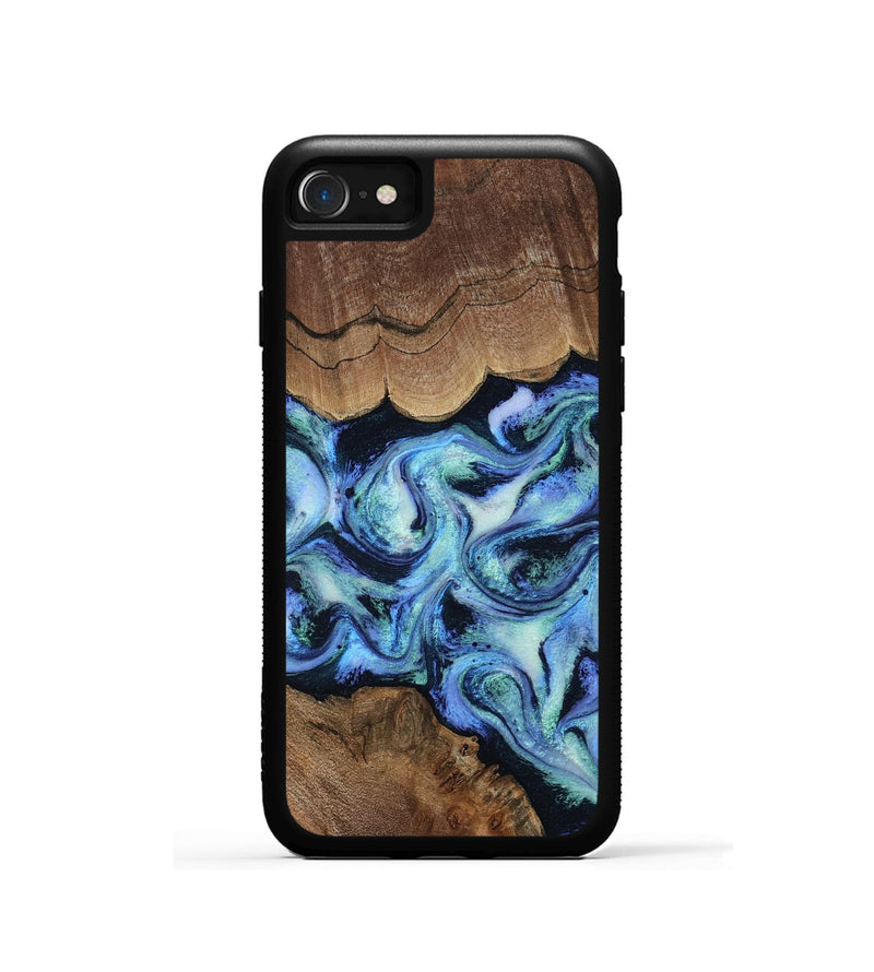 iPhone SE Wood Phone Case - Dariana (Blue, 808495)