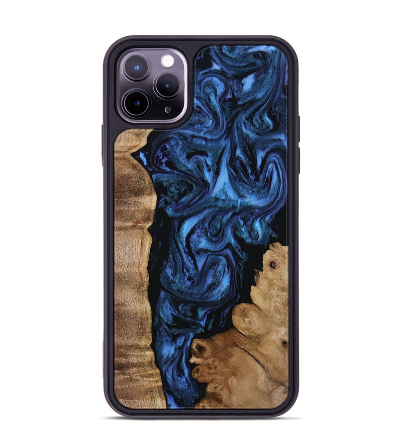 iPhone 11 Pro Max Wood Phone Case - Lucero (Blue, 808496)