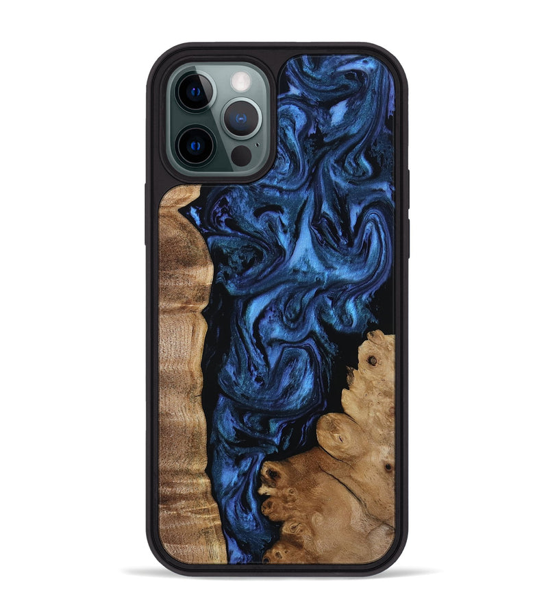 iPhone 12 Pro Max Wood Phone Case - Lucero (Blue, 808496)