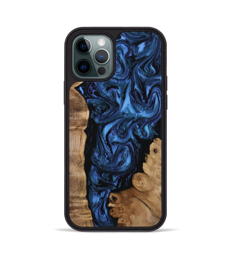 iPhone 12 Pro Wood Phone Case - Lucero (Blue, 808496)