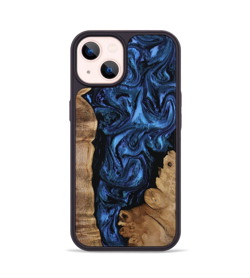 iPhone 14 Wood Phone Case - Lucero (Blue, 808496)