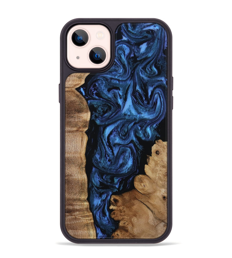 iPhone 14 Plus Wood Phone Case - Lucero (Blue, 808496)