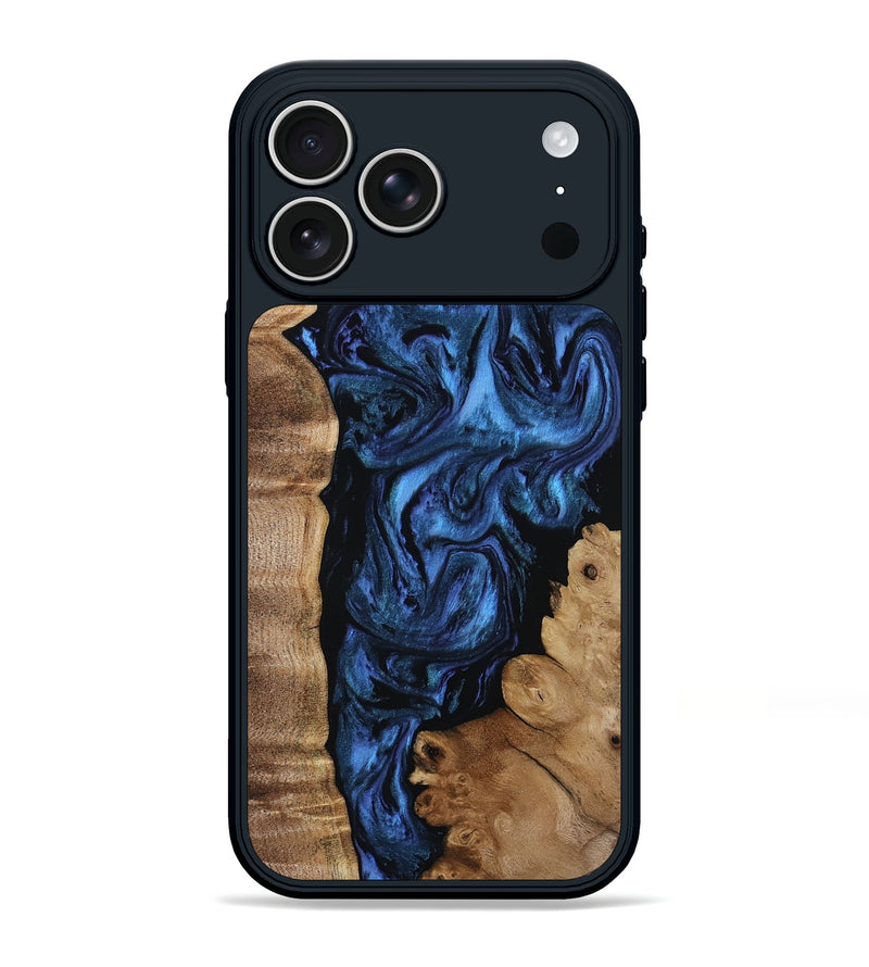 iPhone 17 Pro Max Wood Phone Case - Lucero (Blue, 808496)