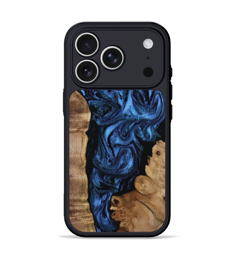iPhone 17 Pro Wood Phone Case - Lucero (Blue, 808496)