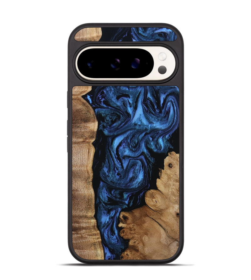 Pixel 9 Pro Wood Phone Case - Lucero (Blue, 808496)