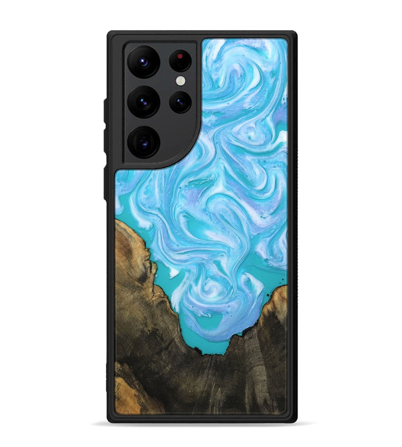 Galaxy S22 Ultra Wood Phone Case - Nell (Blue, 808497)