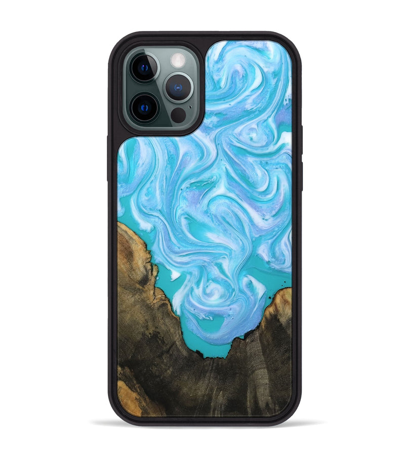 iPhone 12 Pro Max Wood Phone Case - Nell (Blue, 808497)