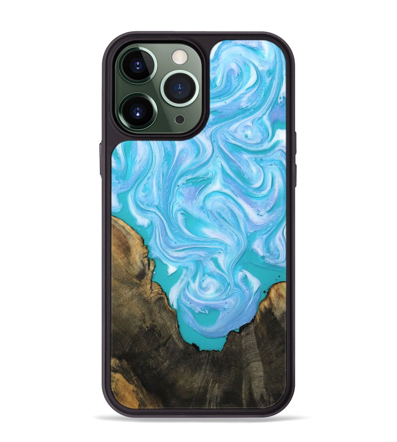 iPhone 13 Pro Max Wood Phone Case - Nell (Blue, 808497)
