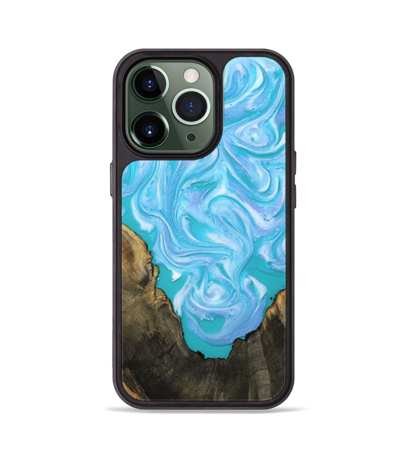 iPhone 13 Pro Wood Phone Case - Nell (Blue, 808497)