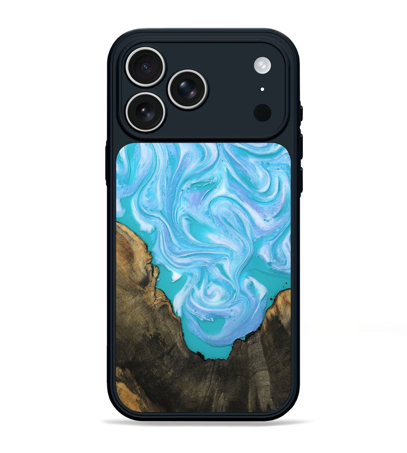 iPhone 17 Pro Max Wood Phone Case - Nell (Blue, 808497)