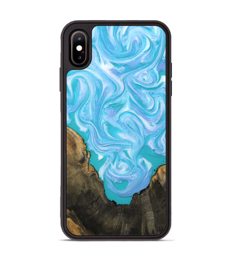 iPhone Xs Max Wood Phone Case - Nell (Blue, 808497)