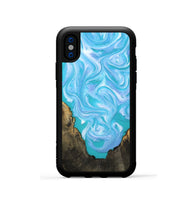 iPhone Xs Wood Phone Case - Nell (Blue, 808497)