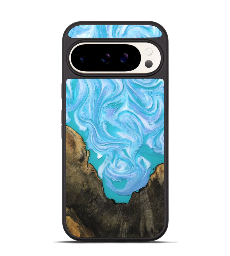 Pixel 9 Wood Phone Case - Nell (Blue, 808497)