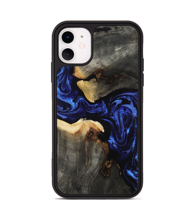 iPhone 11 Wood Phone Case - Evander (Blue, 808498)