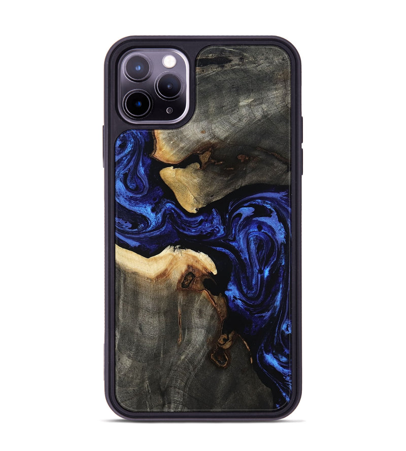 iPhone 11 Pro Max Wood Phone Case - Evander (Blue, 808498)