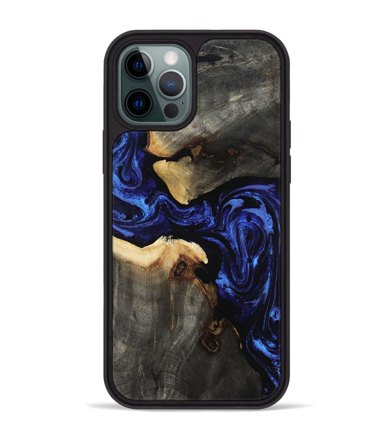 iPhone 12 Pro Max Wood Phone Case - Evander (Blue, 808498)