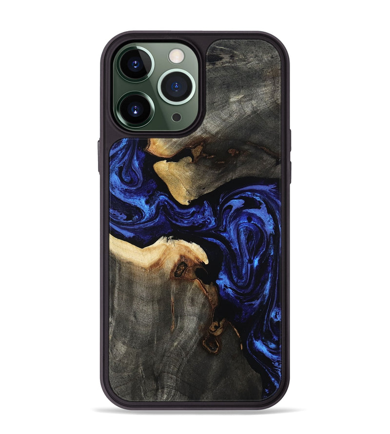 iPhone 13 Pro Max Wood Phone Case - Evander (Blue, 808498)