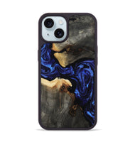 iPhone 15 Wood Phone Case - Evander (Blue, 808498)