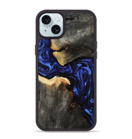 iPhone 15 Plus Wood Phone Case - Evander (Blue, 808498)