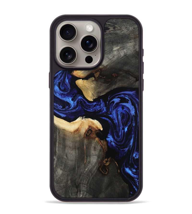 iPhone 15 Pro Max Wood Phone Case - Evander (Blue, 808498)