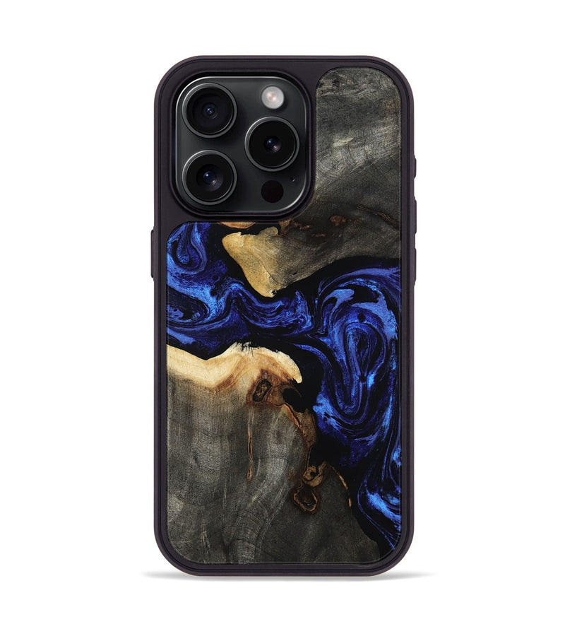 iPhone 15 Pro Wood Phone Case - Evander (Blue, 808498)