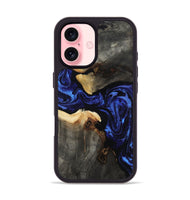 iPhone 16 Wood Phone Case - Evander (Blue, 808498)