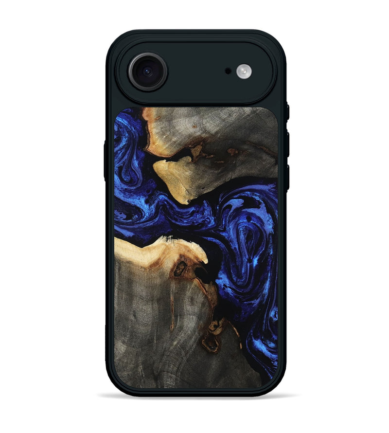 iPhone 17 Air Wood Phone Case - Evander (Blue, 808498)