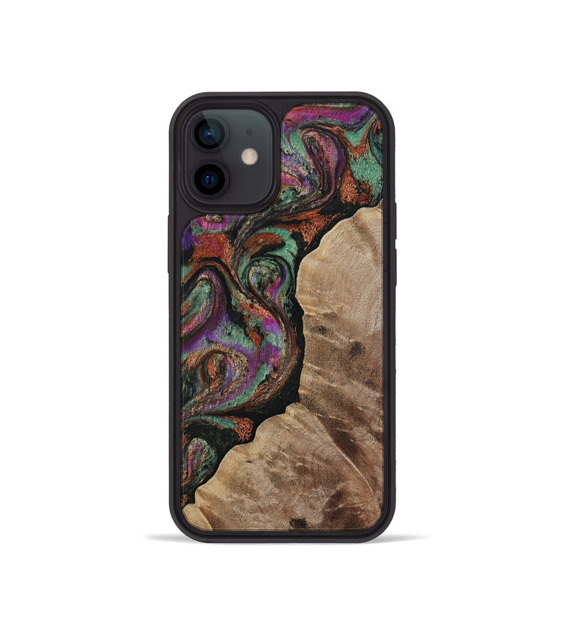 iPhone 12 mini Wood Phone Case - Arminta (Green, 808501)