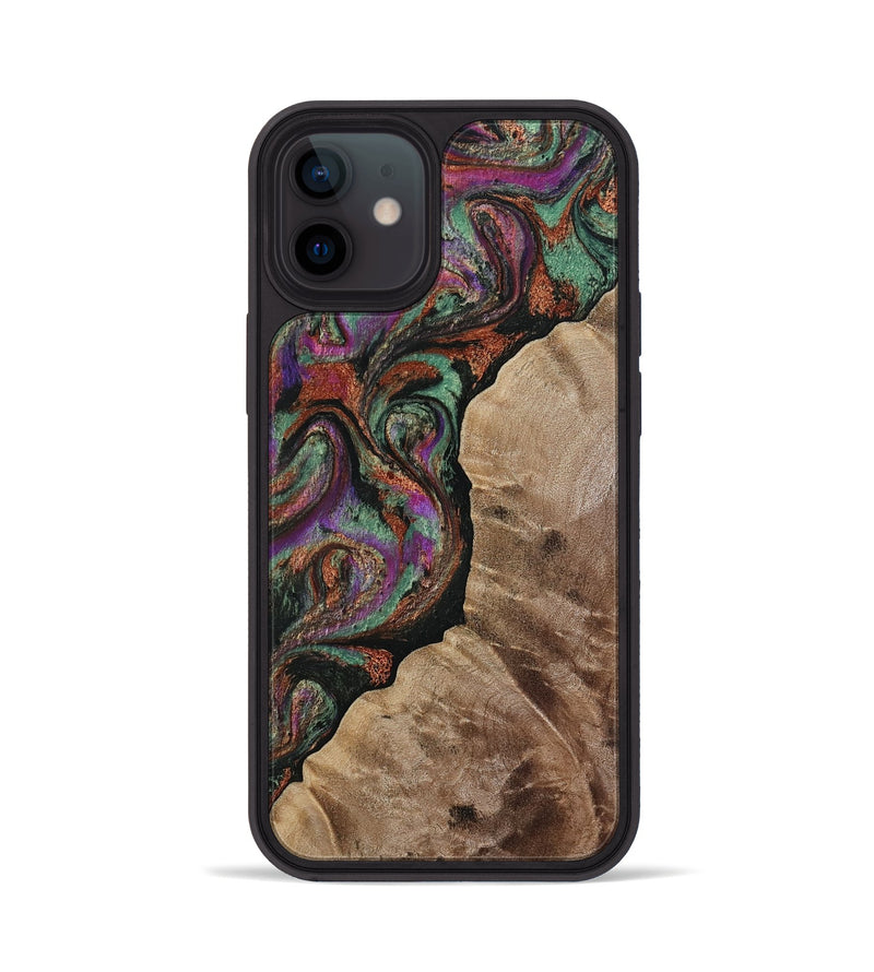 iPhone 12 Wood Phone Case - Arminta (Green, 808501)