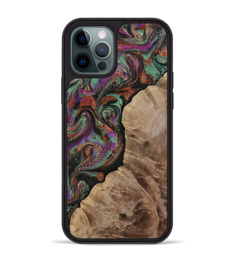 iPhone 12 Pro Max Wood Phone Case - Arminta (Green, 808501)