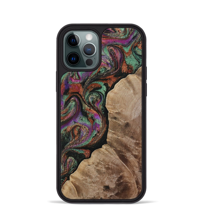 iPhone 12 Pro Wood Phone Case - Arminta (Green, 808501)