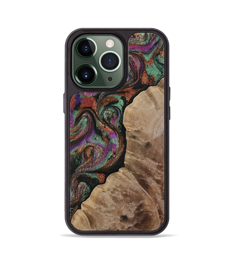iPhone 13 Pro Wood Phone Case - Arminta (Green, 808501)