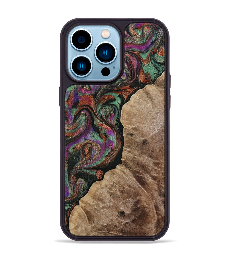 iPhone 14 Pro Max Wood Phone Case - Arminta (Green, 808501)