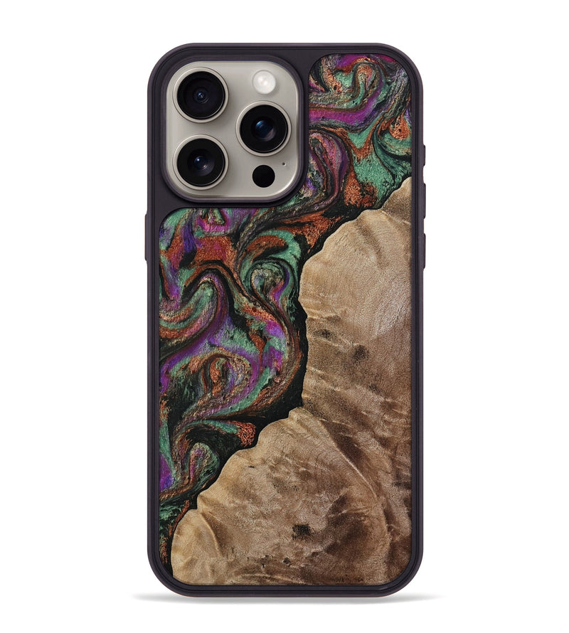 iPhone 15 Pro Max Wood Phone Case - Arminta (Green, 808501)